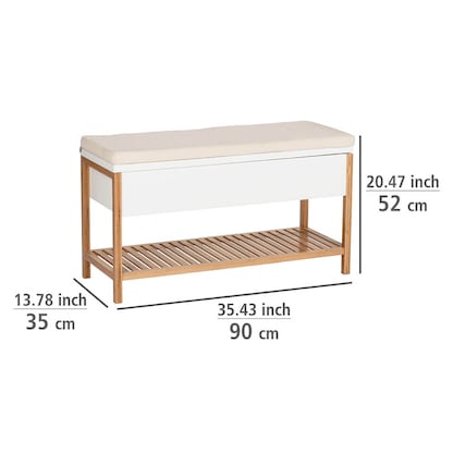 Artikelbild 4 für WENKO Schuhbank Finja 50719800 braun Holz 90,0 cm, Artikelnummer 816803