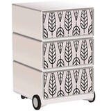 Artikelbild 1 für PAPERFLOW easyBox Black & White Rollcontainer weiß, schwarz 4 Auszüge 39,0 x 43,6 x 64,2 cm, Artikelnummer 215737