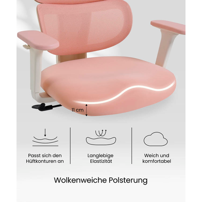 Artikelbild 7 für FlexiSpot Bürostuhl BS5P-PRO Stoff rosa, Gestell schwarz, Artikelnummer 656399
