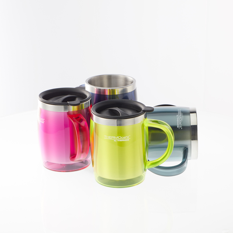 360-Grad-Artikelbild für THERMOcafé by THERMOS Isolierbecher Desktop Mug türkis 350,0 ml, Artikelnummer 119358