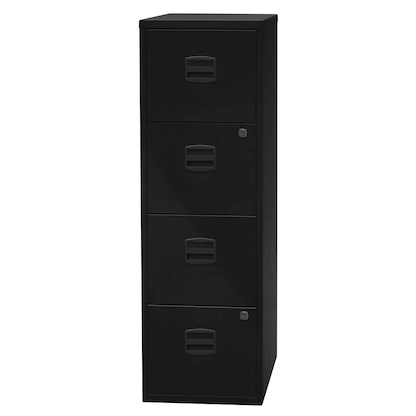 Artikelbild 5 für BISLEY Home PFA 4 Hängeregistraturschrank schwarz 4 Schubladen 41,3 x 40,0 x 132,1 cm, Artikelnummer 728758