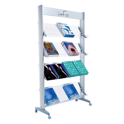 Artikelbild 2 für PAPERFLOW Prospektständer silber DIN A4, Artikelnummer 571669