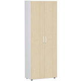 Artikelbild 1 für geramöbel Garderobenschrank Flex, S-386128-AW weiß, ahorn 2 Fachböden 80,0 x 42,0 x 216,0 cm, Artikelnummer 876925