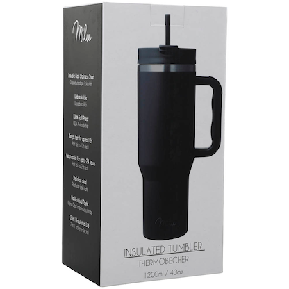 Artikelbild 2 für Milu Isolierbecher schwarz 1,2 l, Artikelnummer 534176