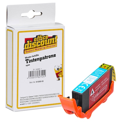 Artikelbild 24 für office discount cyan Druckerpatrone kompatibel zu Canon CLI-526 C, Artikelnummer 545099