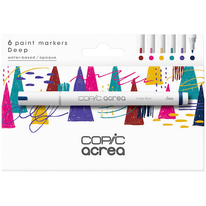 Artikelbild 2 für COPIC® acrea Deep Layoutmarker-Set farbsortiert 0,8 mm, 6 St., Artikelnummer 606826