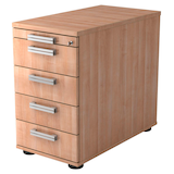Artikelbild 1 für HAMMERBACHER SC50 Standcontainer nussbaum 5 Auszüge 42,8 x 80,0 x 72,0 - 76,0 cm, Artikelnummer 859603