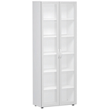 Artikelbild 1 für geramöbel Aktenschrank Flex, S-386821-GTW weiß, Acrylglas satiniert 5 Fachböden 80,0 x 42,0 x 216,0 cm, Artikelnummer 876979