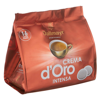 Artikelbild 2 für Dallmayr Crema d'Oro INTENSA Kaffeepads, Arabicabohnen kräftig, 16 Pads, Artikelnummer 188040