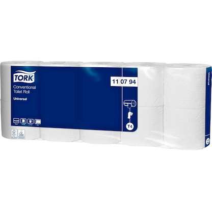 Artikelbild 15 für TORK Toilettenpapier T4 Universal 2-lagig Recyclingpapier, 70 Rollen, Artikelnummer 604803