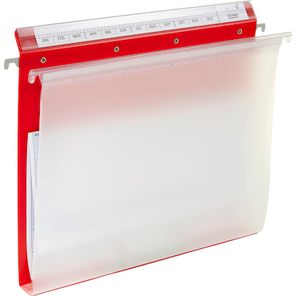 Artikelbild 2 für BOI Patienten-Dokumentations-Hängemappe 2-Ringe Click 2 Stationär rot Boden: 2,5 cm, Artikelnummer 666807