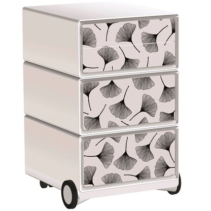 Artikelbild für PAPERFLOW easyBox Black & White Rollcontainer weiß, schwarz 4 Auszüge 39,0 x 43,6 x 64,2 cm, Artikelnummer 214769