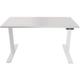Artikelbild 1 für BISLEY E-WonderTech elektrisch höhenverstellbarer Schreibtisch lichtgrau rechteckig, T-Fuß-Gestell weiß 140,0 x 80,0 cm, Artikelnummer 413787