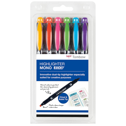 Artikelbild 14 für Tombow MONO edge Textmarker farbsortiert, 6 St., Artikelnummer 124333