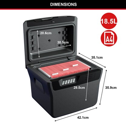 Artikelbild 2 für Master Lock® Dokumentenkassette feuerfest FHW40300EURHRO DIN A4 Elektronikschloss, Artikelnummer 727782
