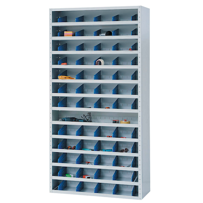 Artikelbild 3 für Gürkan Stahlschrank 110666 lichtgrau, blau 100,0 x 40,0 x 198,0 cm, aufgebaut, Artikelnummer 149000