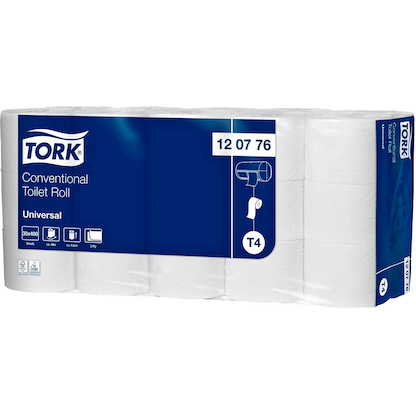 Artikelbild 2 für TORK Toilettenpapier T4 Universal 2-lagig Recyclingpapier, 30 Rollen, Artikelnummer 137018