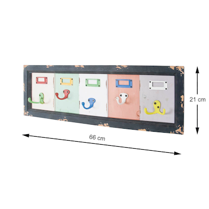 Artikelbild 3 für HAKU Möbel Wandgarderobe 28949 bunt Holz 4 Haken 66,0 x 21,0 cm, Artikelnummer 551992