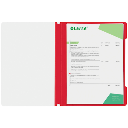 Artikelbild 10 für AKTION: LEITZ Schnellhefter 4191 Kunststoff rot DIN A4 mit Prämie nach Registrierung, Artikelnummer 315737