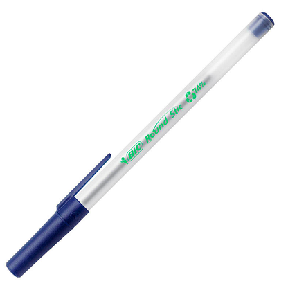 Artikelbild 2 für BIC Kugelschreiber Round Stic ECOlutions frostig-transparent, Schreibfarbe: blau, 60 St., Artikelnummer 844452