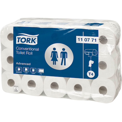 Artikelbild 2 für TORK Toilettenpapier T4 Advanced 2-lagig Recyclingpapier, 30 Rollen, Artikelnummer 602847