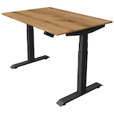 Artikelbild 1 für Kerkmann Move 4 elektrisch höhenverstellbarer Schreibtisch eiche rechteckig, T-Fuß-Gestell grau 120,0 x 80,0 cm, Artikelnummer 997580