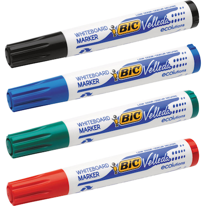 Artikelbild 10 für BIC Velleda Whiteboard-Marker-Set farbsortiert 2,2 mm, 4 St., Artikelnummer 147676