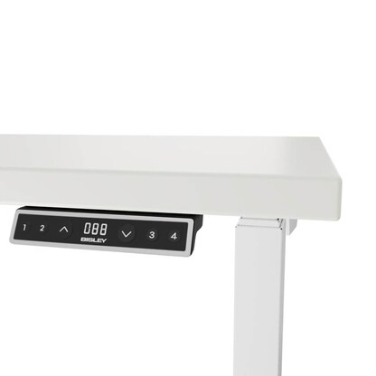 Artikelbild 3 für BISLEY E-WonderTech elektrisch höhenverstellbarer Schreibtisch weiß rechteckig, T-Fuß-Gestell weiß 160,0 x 60,0 cm, Artikelnummer 413699