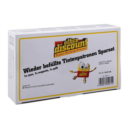 Artikelbild 2 für office discount cyan, magenta, gelb Druckerpatronen kompatibel zu HP 951XL (CN046AE, CN047AE, CN048AE), 3er-Set, Artikelnummer 105411