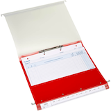 Artikelbild 1 für BOI Patienten-Dokumentations-Hängemappe 2-Ringe Click 2 Stationär rot Boden: 2,5 cm, Artikelnummer 666807