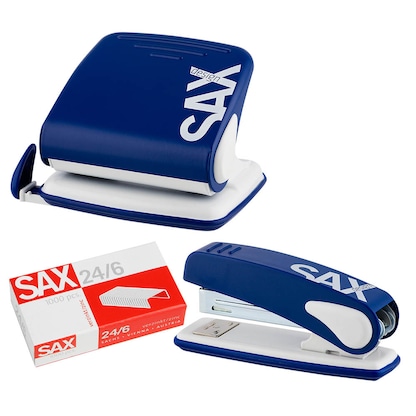 Artikelbild für sax design Locher und Heftgeräte Set Century Line blau, Artikelnummer 305146