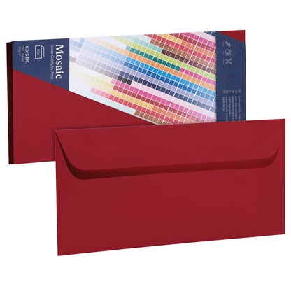 Artikelbild 20 für artoz Briefumschläge Mosaic DIN lang ohne Fenster weinrot haftklebend 20 St., Artikelnummer 959361