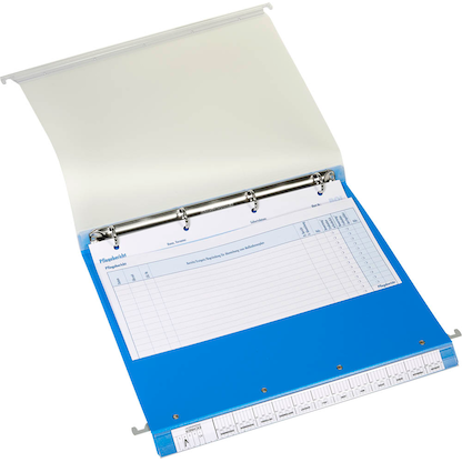 Artikelbild für BOI Patienten-Dokumentations-Hängemappe 2-Ringe Click 2 Stationär blau Boden: 2,5 cm, Artikelnummer 666814