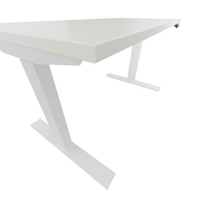 Artikelbild 4 für BISLEY E-WonderTech elektrisch höhenverstellbarer Schreibtisch weiß rechteckig, T-Fuß-Gestell weiß 160,0 x 60,0 cm, Artikelnummer 413699