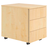 Artikelbild 1 für BaseLite Rollcontainer ahorn 3 Auszüge 39,5 x 54,8 x 51,0 cm, Artikelnummer 270339