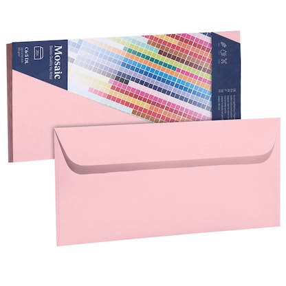 Artikelbild für artoz Briefumschläge Mosaic DIN lang ohne Fenster rosa haftklebend 20 St., Artikelnummer 959478