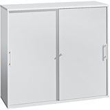 Artikelbild 1 für HAMMERBACHER Schiebetürenschrank, V1753S/5/5/RE lichtgrau 2 Fachböden 120,0 x 40,0 x 110,0 cm, Artikelnummer 978064