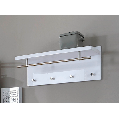 Artikelbild 3 für HAKU Möbel Wandgarderobe 42317 weiß Holz 4 Haken 75,0 x 30,0 cm, Artikelnummer 552541