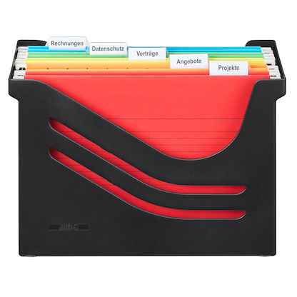Artikelbild 6 für Jalema Hängeregistraturkorb mit Mappen Silky Touch schwarz, Artikelnummer 193892