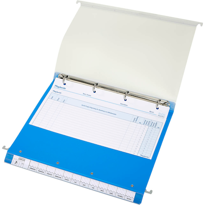 Artikelbild 6 für BOI Patienten-Dokumentations-Hängemappe 2-Ringe Click 2 Stationär blau Boden: 2,5 cm, Artikelnummer 666814