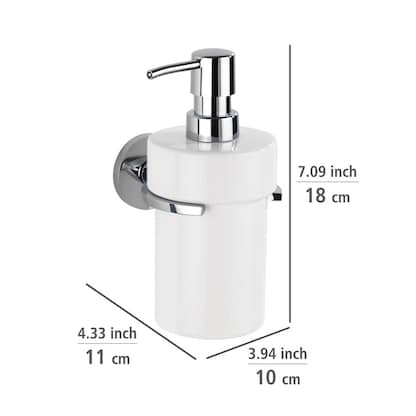 Artikelbild 3 für WENKO Seifenspender Isera 25032100 silber/weiß Edelstahl/Keramik 200,0 ml, Artikelnummer 808562