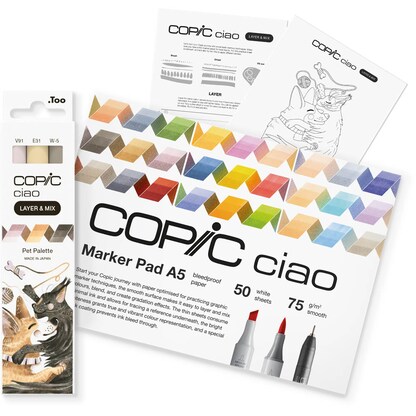 Artikelbild 2 für COPIC® Ciao 2D Pet Palette Starter Layoutmarker-Set farbsortiert 1,0 + 6,0 mm, 1 Set, Artikelnummer 606709
