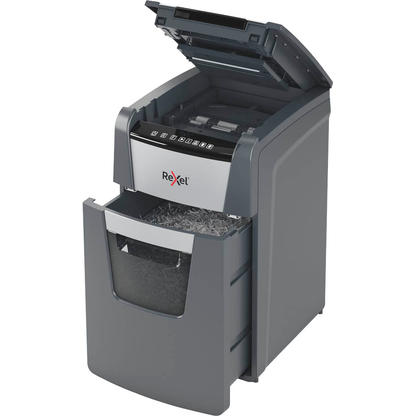 Artikelbild 7 für Rexel Optimum AutoFeed+ 130X Aktenvernichter mit Partikelschnitt P-4, 4 x 28 mm, bis 130 Blatt, schwarz, Artikelnummer 429867