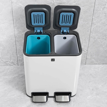 Artikelbild 8 für helit the classy Mülltrenner 2x 12 l weiß, Artikelnummer 223499