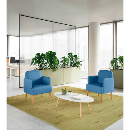 Artikelbild 2 für meet powered by PAPERFLOW Besuchersessel Brooks FTBROSC.23.06 blau Kunststoff, Artikelnummer 687687