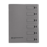 Artikelbild 1 für bene Ordnungsmappe 6 Fächer grau, Artikelnummer 400150