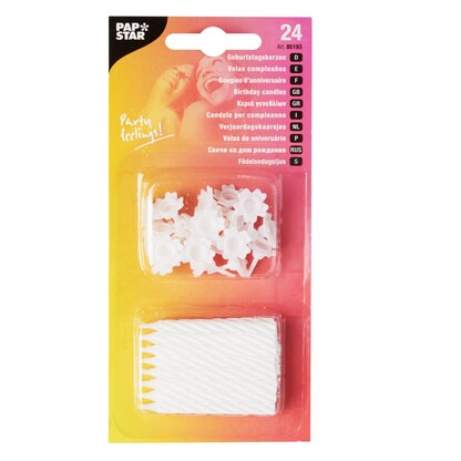 Artikelbild für 24 PAPSTAR Geburtstagskerzen weiß, Artikelnummer 683427