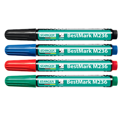 Artikelbild 2 für STANGER BestMark M236 Permanentmarker-Set farbsortiert 1,0 - 4,0 mm, 4 St., Artikelnummer 436438