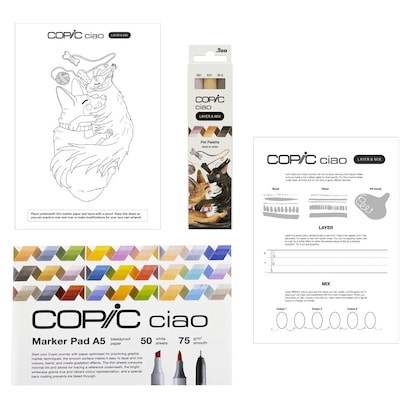 Artikelbild für COPIC® Ciao 2D Pet Palette Starter Layoutmarker-Set farbsortiert 1,0 + 6,0 mm, 1 Set, Artikelnummer 606709