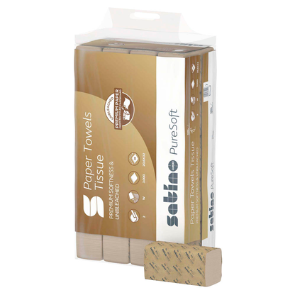 Artikelbild 2 für Satino Papierhandtücher 277819 PureSoft Interfold-Falzung 2-lagig 3.000 Tücher, Artikelnummer 264897